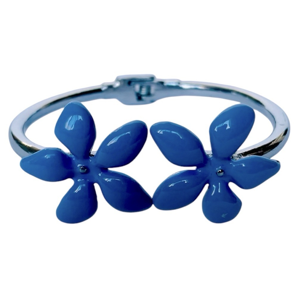 Talbots Blue Flower Hinge Bangle